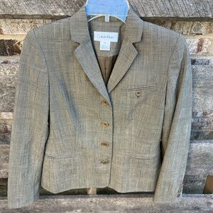 Calvin Klein Tan Blazer Classic Notched Lapel